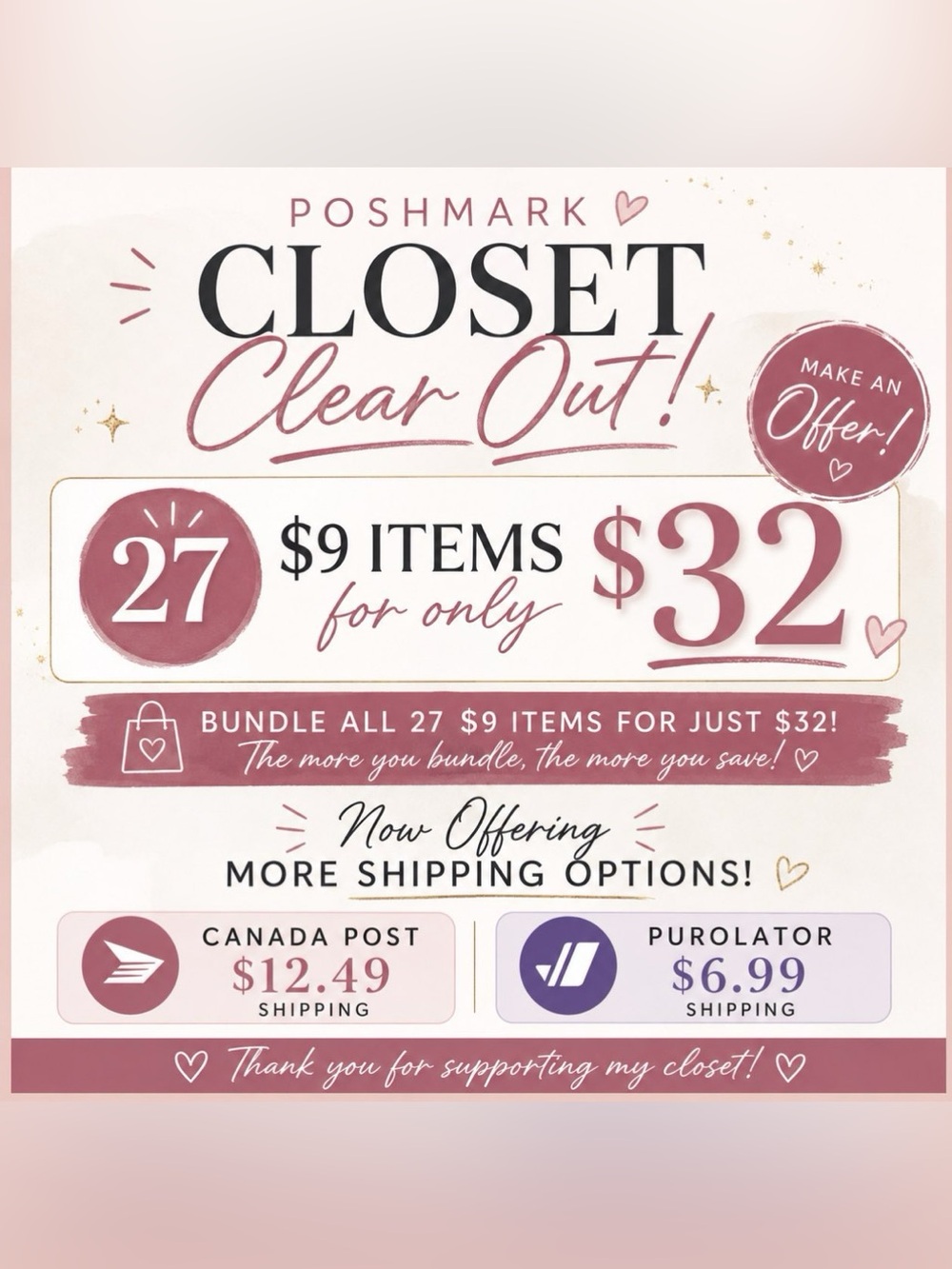 🗣️Poshmark Closet Clear Out!🎀